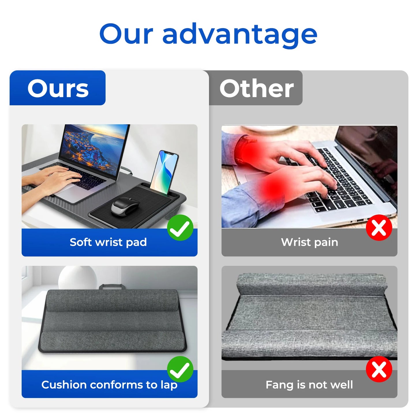 Lap Desk and Phone Holder
