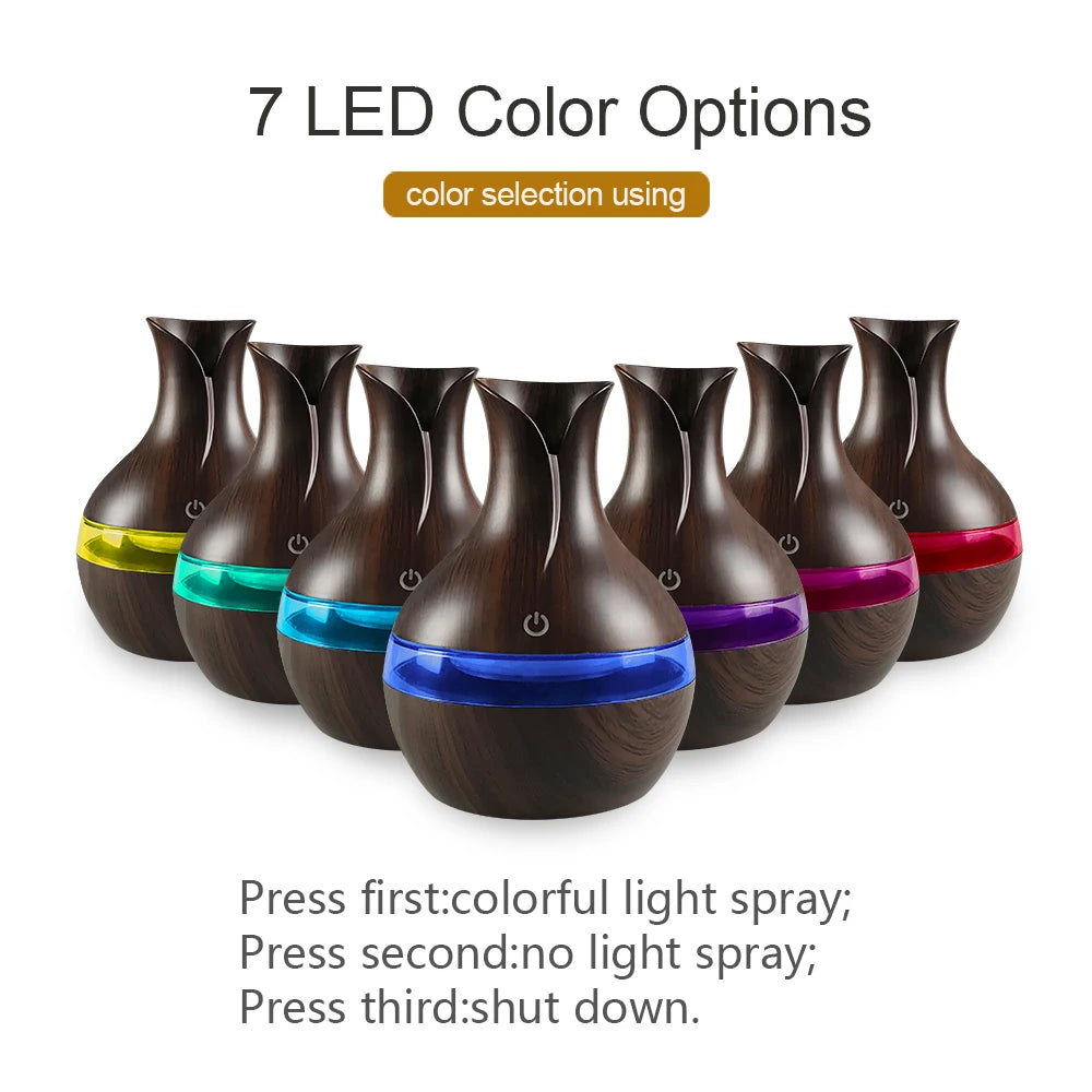Air Humidifier with 7-Colors Aromatherapy Diffuser