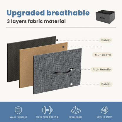 Dresser Nightstand Fabric Drawers