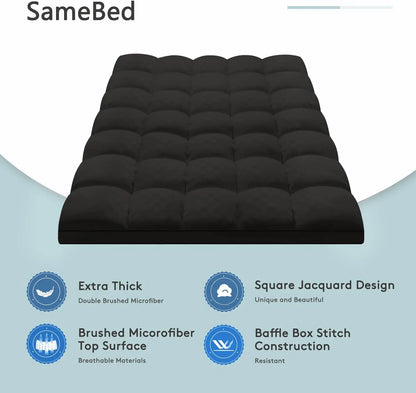 Memory Foam Mattress Topper Twin XL - Flufffy 5D Filling