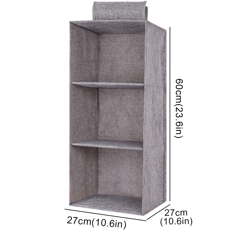Wardrobe Hanging Storage Drawers - Collapsible Shelves - Multi Color & Size