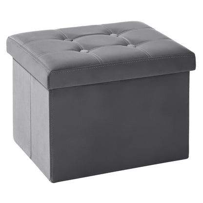 Storage Ottoman 16.1 Inches Foldable