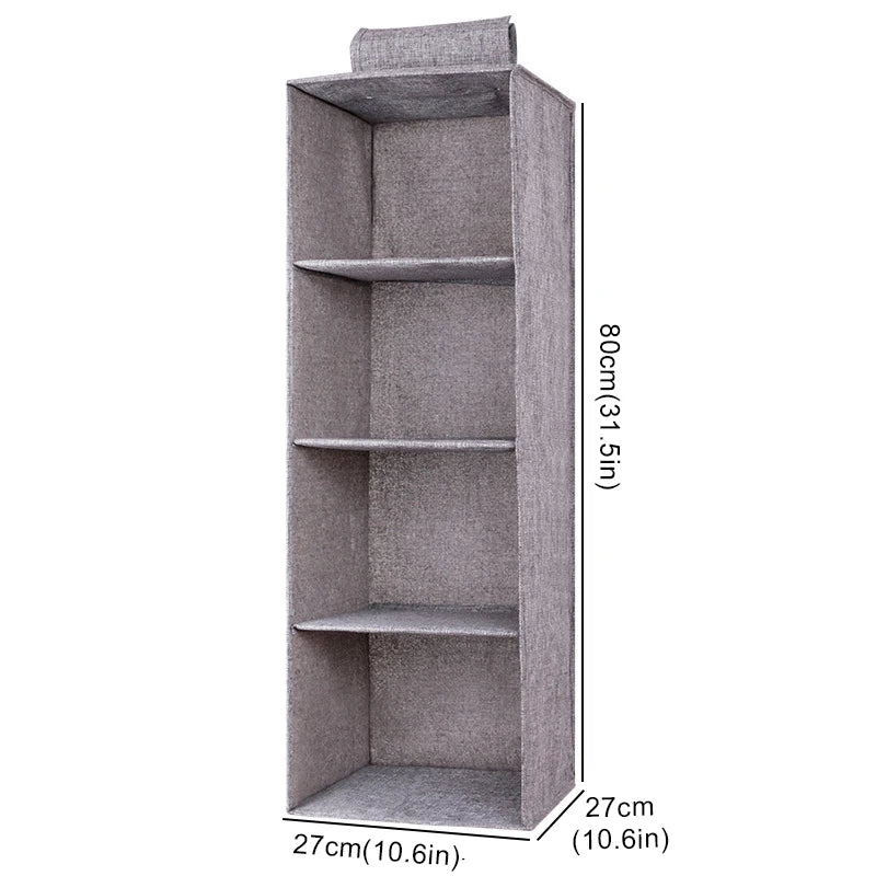 Wardrobe Hanging Storage Drawers - Collapsible Shelves - Multi Color & Size