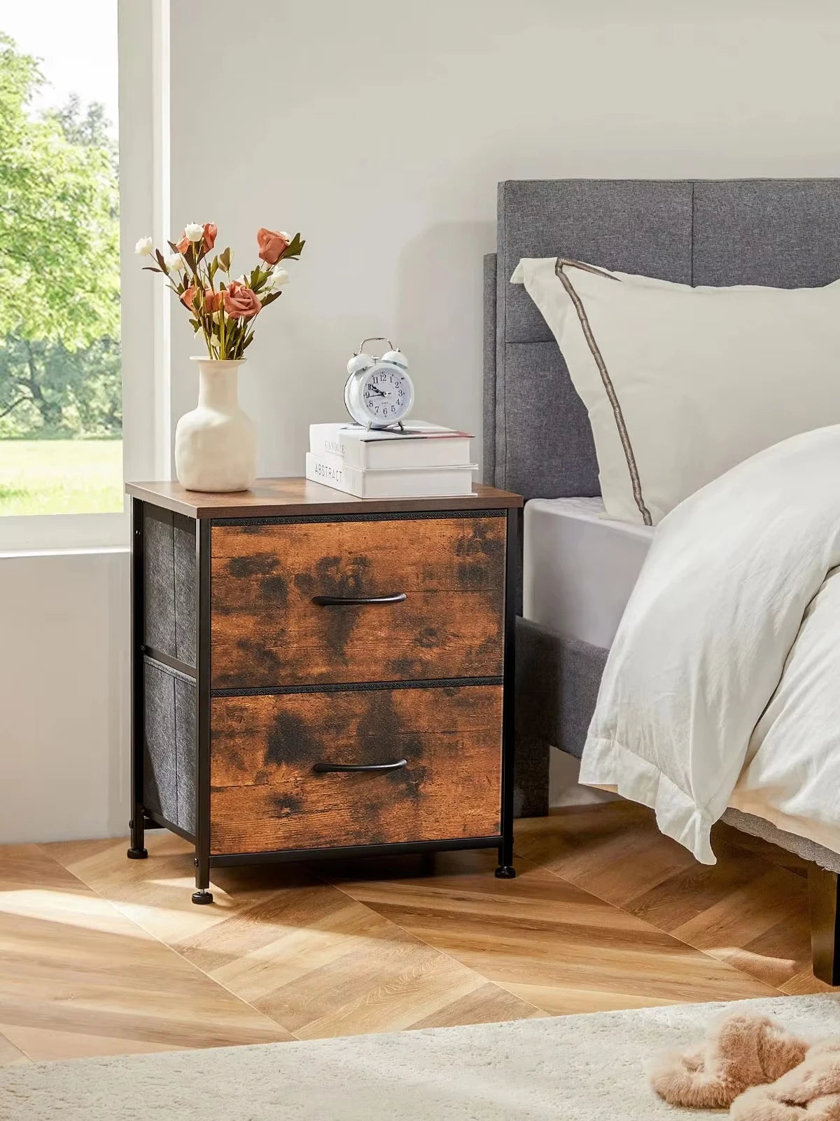 Nightstand Bedside Table - Multi-Color