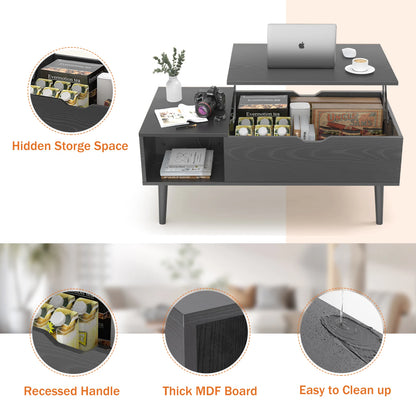 Coffee Tables Adjustable Storage Shelf Easy Lift Or Lower