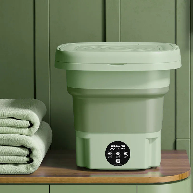 8L Dorm Size Washing Machine - Portable - Green / Purple