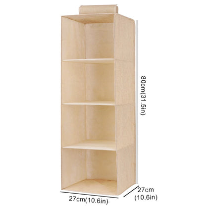 Wardrobe Hanging Storage Drawers - Collapsible Shelves - Multi Color & Size