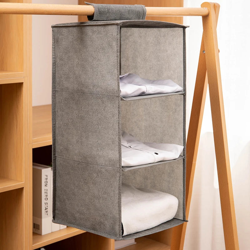 Wardrobe Hanging Storage Drawers - Collapsible Shelves - Multi Color & Size