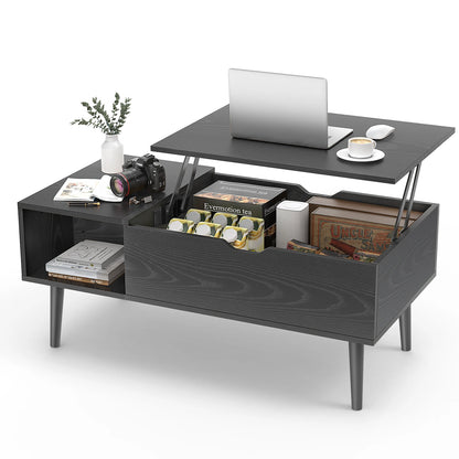 Coffee Tables Adjustable Storage Shelf Easy Lift Or Lower