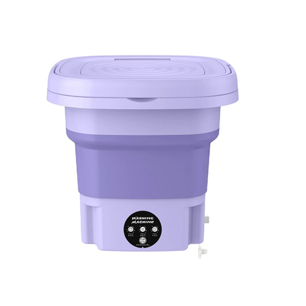 8L Dorm Size Washing Machine - Portable - Green / Purple