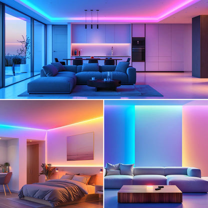 50 ft smart LED light strip , bedroom color-changing RGB