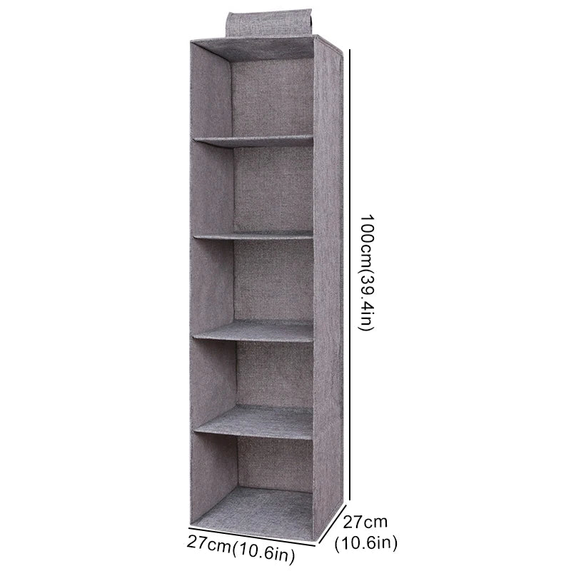 Wardrobe Hanging Storage Drawers - Collapsible Shelves - Multi Color & Size
