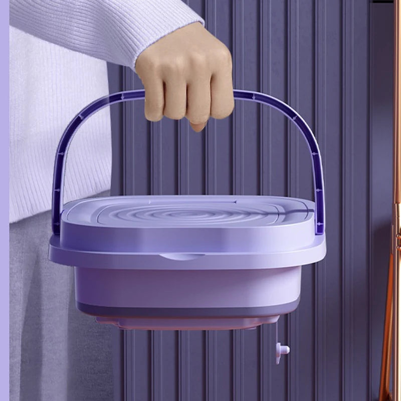 8L Dorm Size Washing Machine - Portable - Green / Purple
