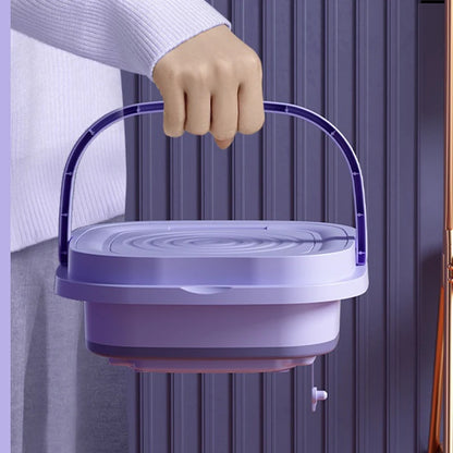 8L Dorm Size Washing Machine - Portable - Green / Purple