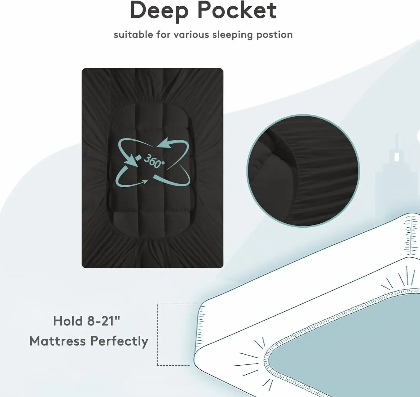Memory Foam Mattress Topper Twin XL - Flufffy 5D Filling